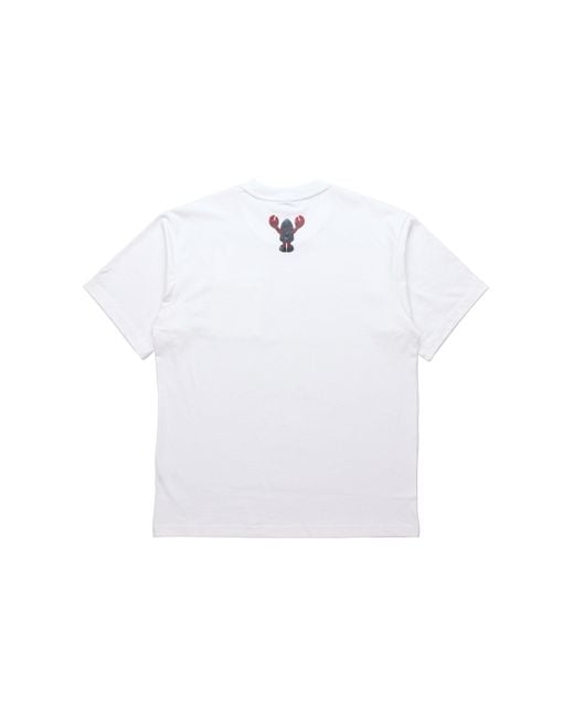 Adidas White Originals Artist Tee Ss Dragon Pattern Pocket Short Sleeve for men