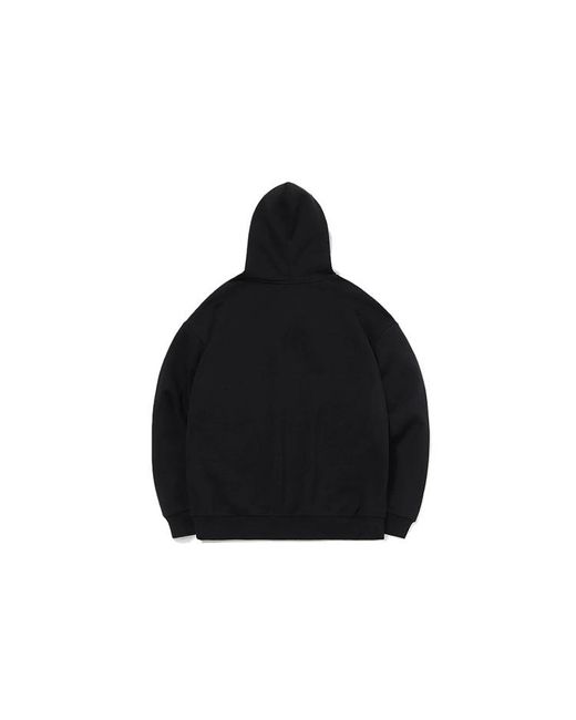 Li-ning Black Sports Fashion Series Fleece Lined Stay Warm Loose Hoodie