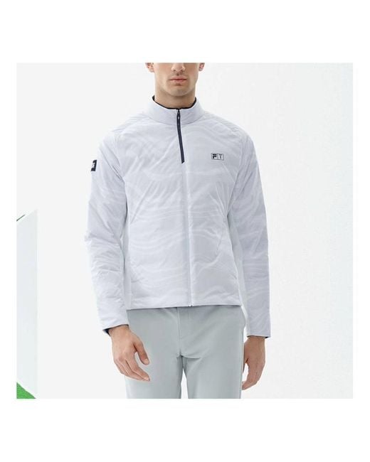 Fila Blue Lightweight Warm Golf Logo Down Jacket for men