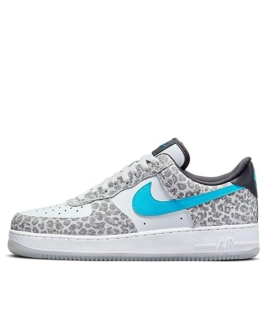 Nike Blue Air Force 1 Low Premium 'Snow Leopard' for men