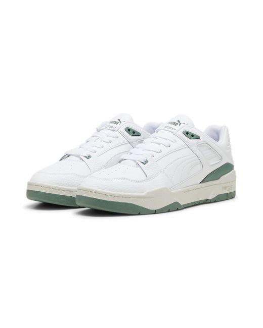 PUMA White Slipstream Leather Eucalyptus' for men
