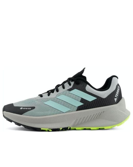 Adidas Blue Terrex Soulstride Flow Gtx Shoes 'Wonder Aqua Lucid Lemon' for men
