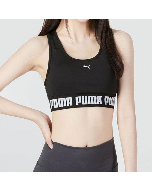 PUMA Black (Wmns) Training Strong Bra Top Medium Support