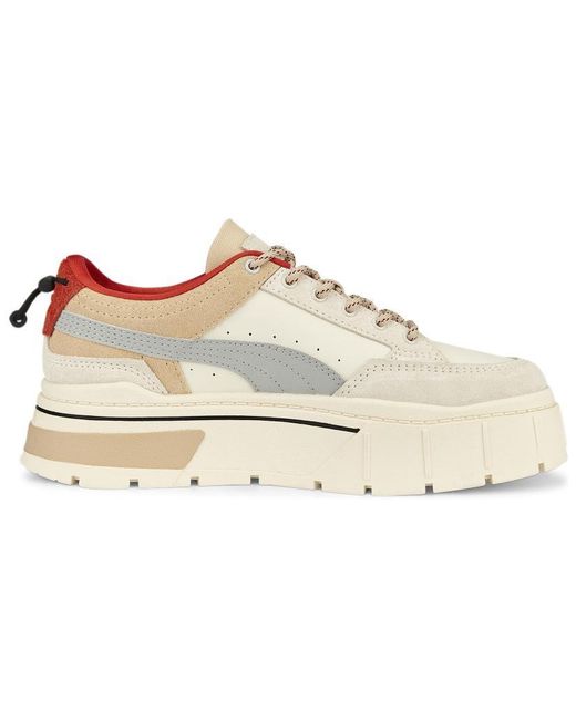 PUMA Mayze Stack 'retro Grade - Vaporous Grey Red' in Natural | Lyst