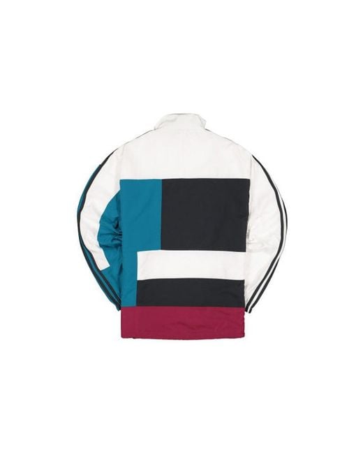 Adidas Blue Originals Spirit Oversized Splicing Sports Jacket for men