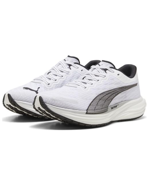 PUMA White Deviate Nitro 2 Running Shoes for men