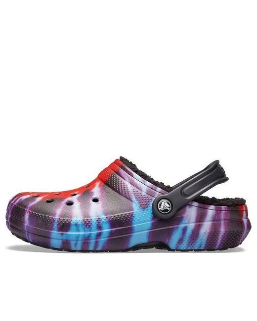 CROCSTM Blue Classic Tie Dye Stay Warm Cozy Sports Slippers for men