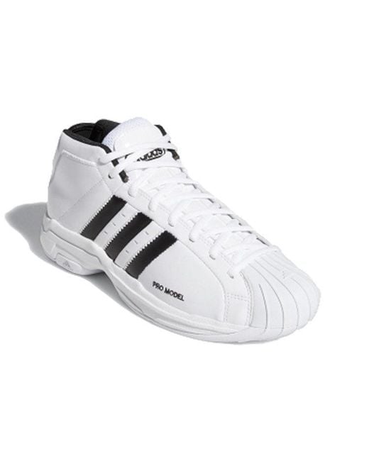 Adidas White Pro Model 2G Low for men