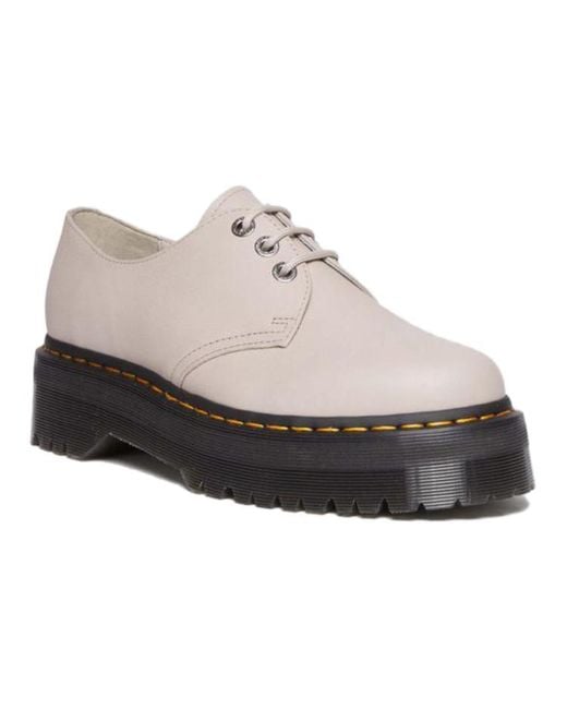 Dr. Martens White Dr.Martens 1461 Ii Pisa Leather Platform Shoes 'Vintage Taupe'