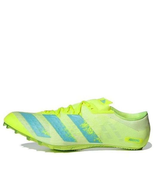 Adidas Yellow Adizero Prime Sprint Spikes for men