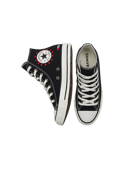 Converse Black (Wmns) Chuck Taylor All Star High 'Embroidered Hearts