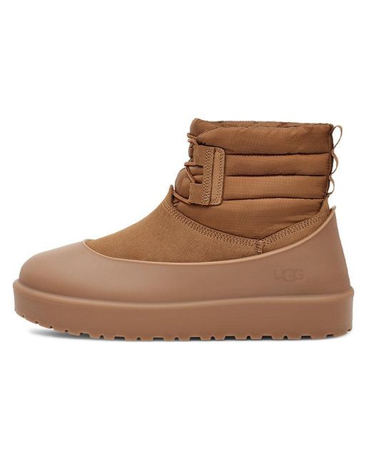 Ugg Brown Classic Mini Lace-Up Weather Boot 'Chestnut' for men