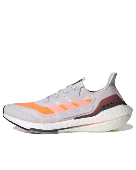 Adidas White Ultra Boost 21 'Dash Screaming' for men