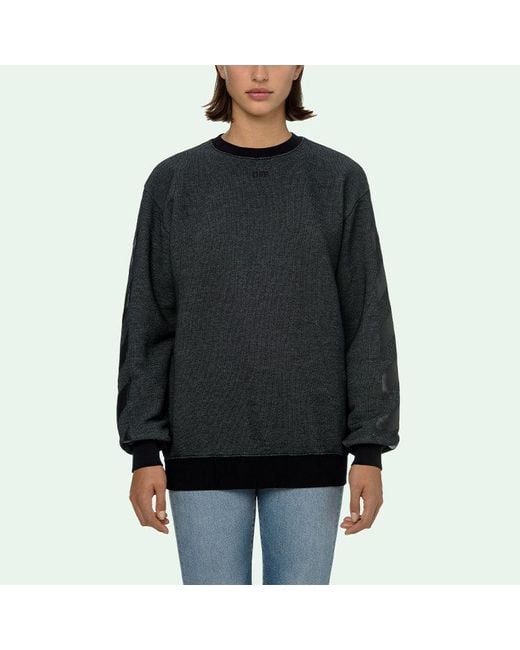 Off-White c/o Virgil Abloh Black (Wmns) Arrow Printing Round Neck Sports Hoodie Slim Fit Version