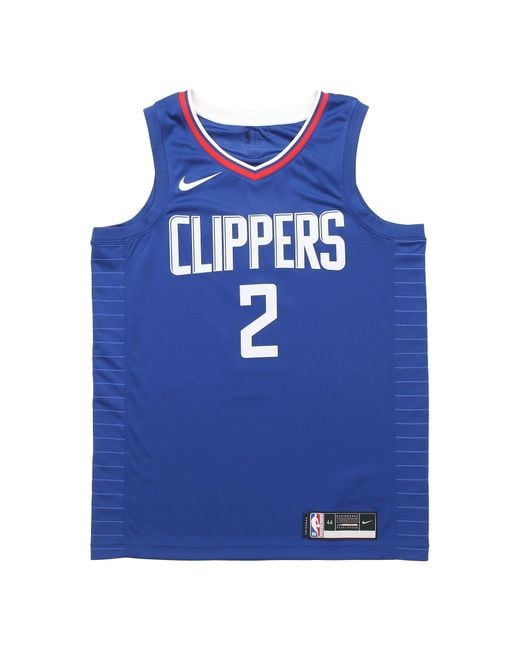 Nike Blue Nba Sports Basketball Jersey Sw Fan Edition Los Angeles Clippers Leonard 2 for men