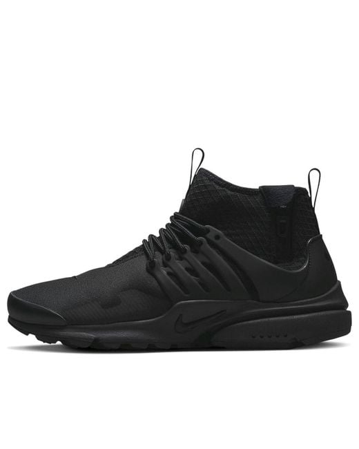 Nike Black Air Presto Mid Utility 'Triple' for men