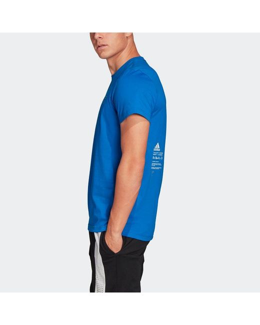 Adidas Blue T-Mac Legacy Basketball Sports Round Neck Short Sleeve for men