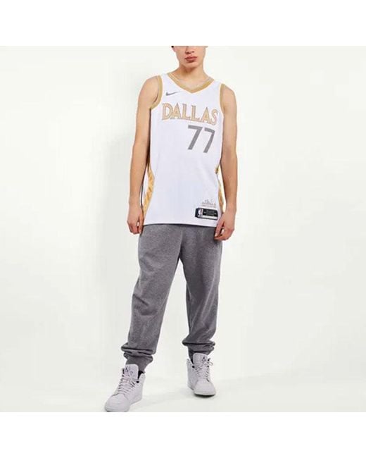 Nike White Nba Basketball Sports Sw Fan Edition 20-21 Season Doncic Mavericks No. 77 Jersey for men