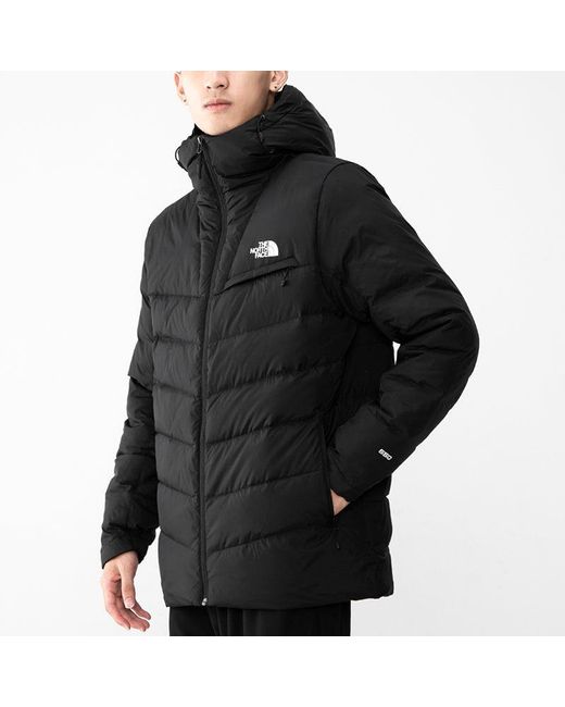 The North Face Black Retro Nuptse Jacket 550 for men