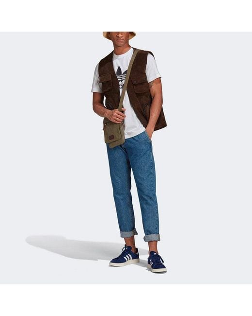 Adidas White Originals Adicolor Classics Trefoil Tee for men