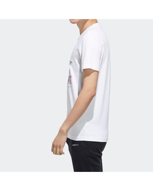 Adidas White Neo M Fsves Printing Short Sleeve for men