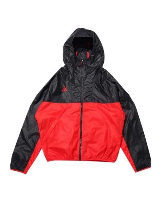 Nike Red Acg Sports Hooded Jacket for men