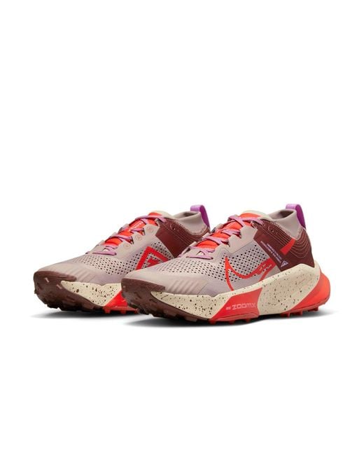 Nike Red Zoomx Zegama Trail 'Diffused Taupe Dark Pony Sand Drift Picante' for men