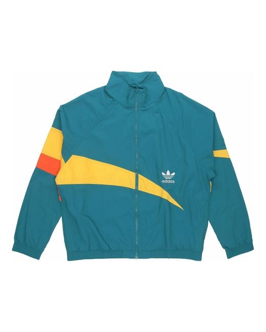 Adidas Blue Originals Ts Track Top Colorblock Windproof Sports Jacket for men