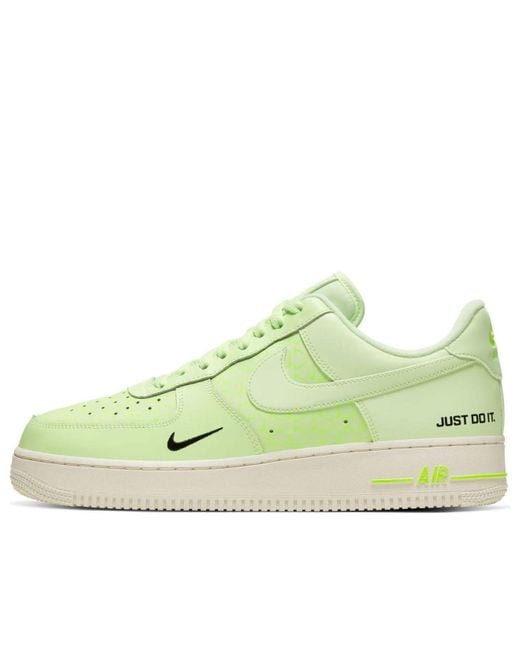 Nike Green Air Force 1 Low 'Just Do It for men
