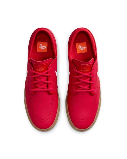 Nike Red Sb Zoom Janoski Label Gum' for men
