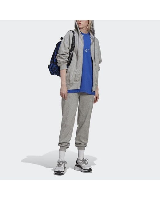 Adidas Gray X Stella Mccartney Crossover Sports Hooded Zipper Cardigan Long Sleeves Hoodie Jacket Medium Hemp Grey