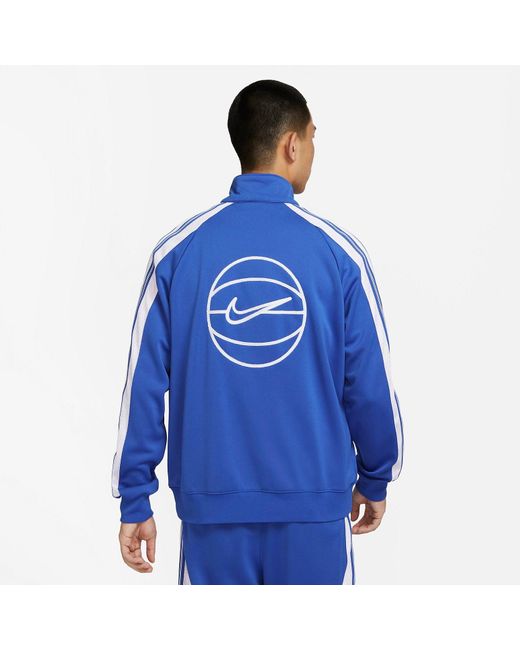 Nike Blue Lightweight Full-Zip Basketball Jacket for men