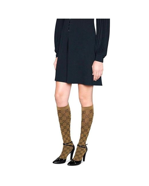Gucci Brown (Wmns) Gg Pattern Socks Dark'