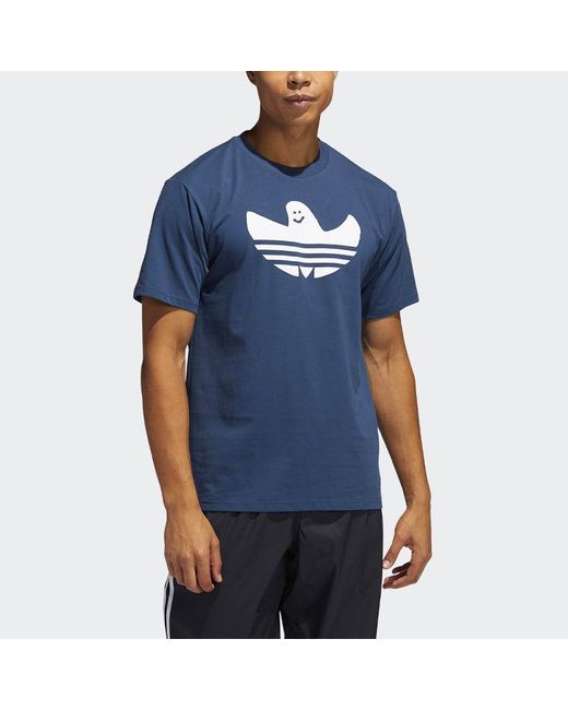 Adidas Blue Originals G Shmoo Ss Logo Short Sleeve