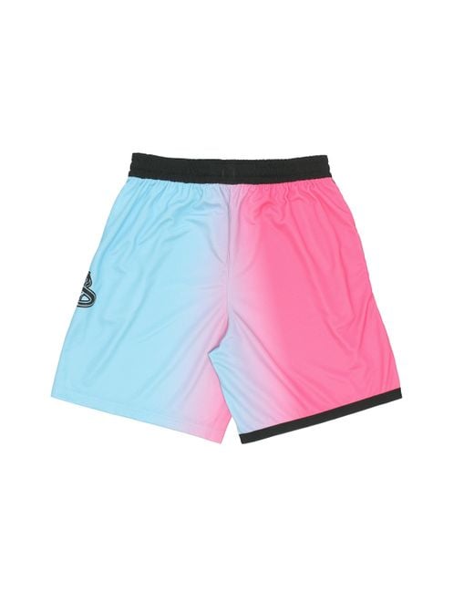 Nike Nba Swingman Shorts City Edition Miami Heat Colorblock Sports Basketball Purplered for men