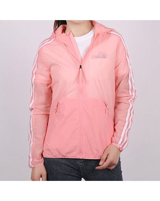Adidas Pink (Wmns) Windbreaker 3S Woven Jacket