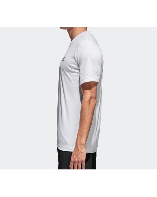 Adidas White Tennis Sports Round Neck Short Sleeve for men
