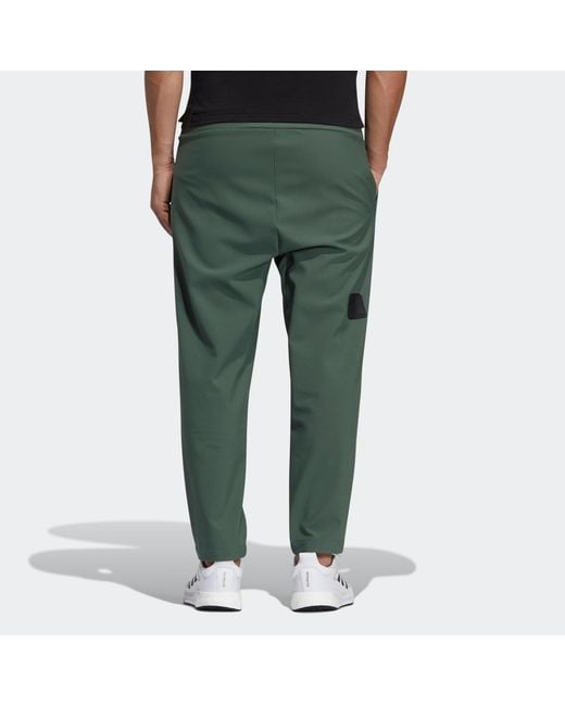 Adidas Green Wj Pnt Wv Warm Solid Color Loose Athleisure Casual Sports Pants for men