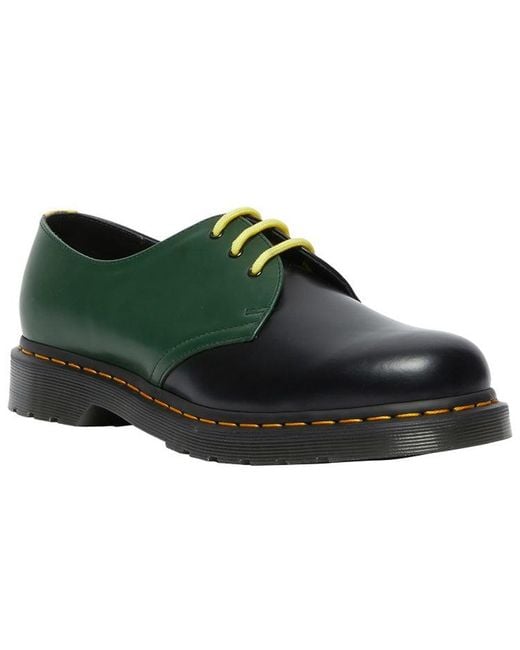 Dr. Martens Green 1461 Contrast Smooth Leather Shoes for men