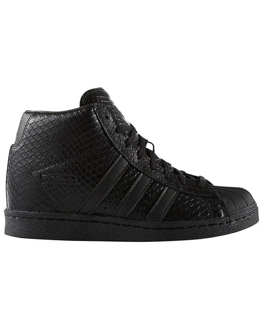 Adidas Black (Wmns) Originals Superstar Up Non-Slip Wear-Resistant High-Heeled Sneakers