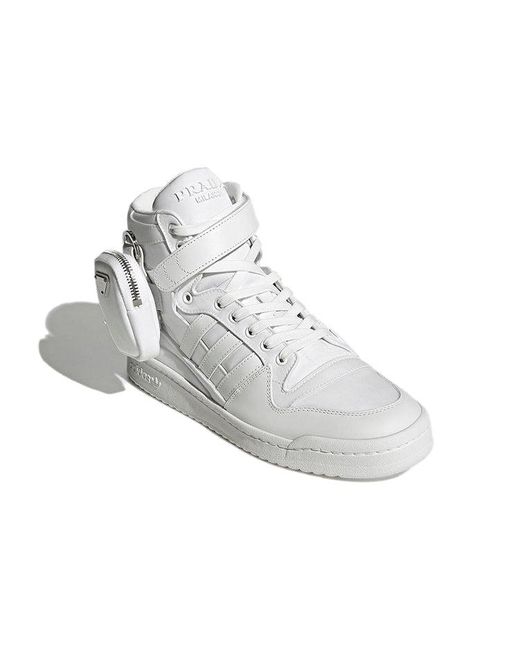 Adidas White X Prada Forum High Re-Nylon for men