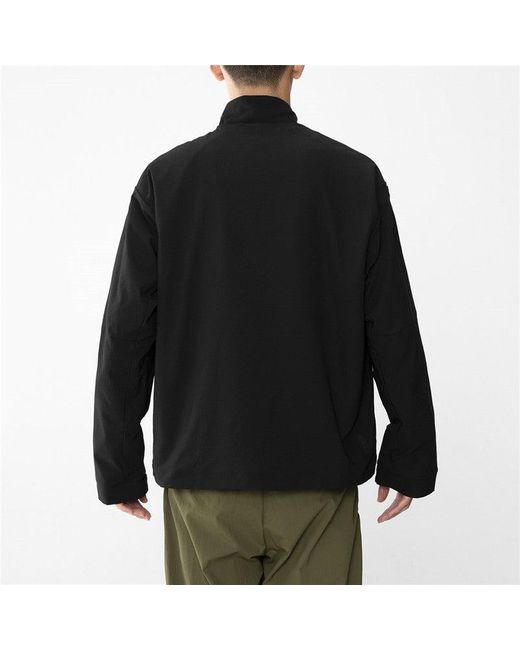 Adidas Black Splicing Solid Color Athleisure Casual Sports Jacket for men