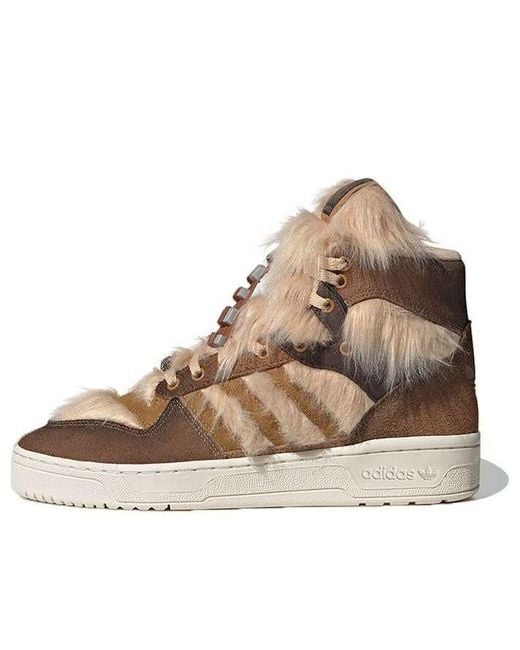 Adidas Brown X Star Wars Rivalry Hi 'Chewbacca' for men