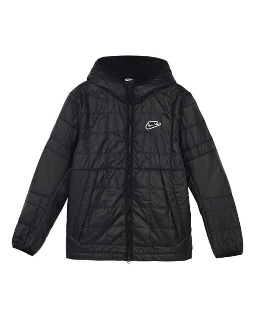 Nike Black Sportswear Synthetic-Fill Cotton Clothes for men