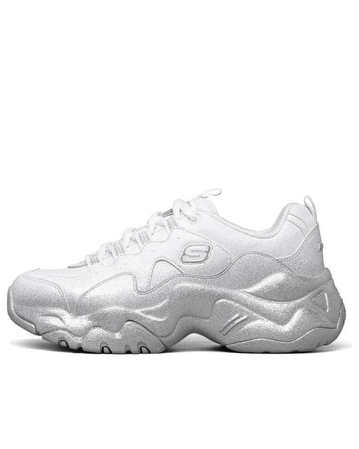 Skechers White (Wmns) D Lites 3.0 Low-Top Sneakers