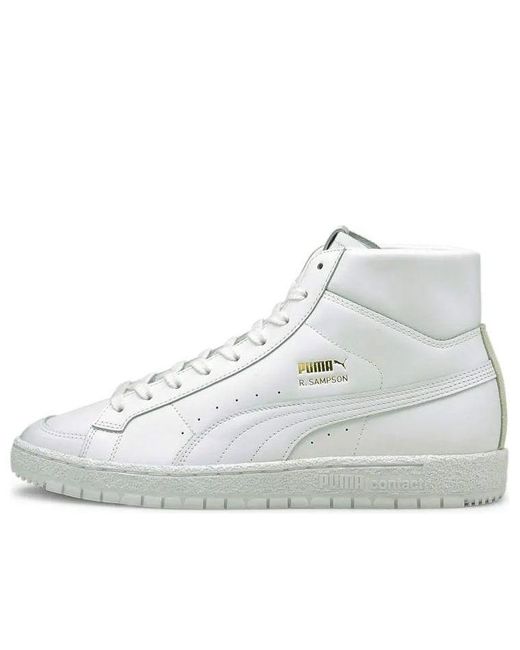 PUMA White Ralph Sampson 70 Mid Suit Trainers Board Shoes for men