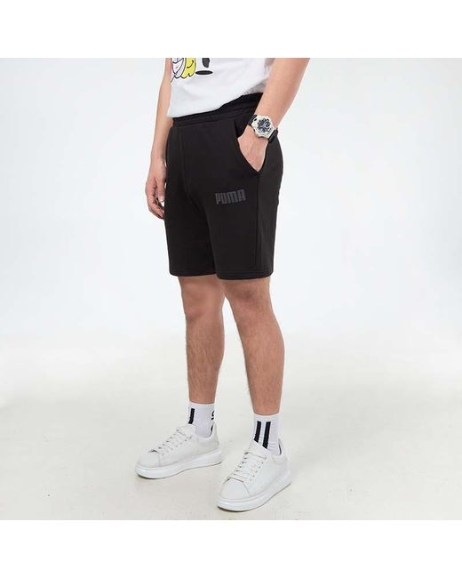 PUMA Black Modern Basics Sweat Shorts 9" for men