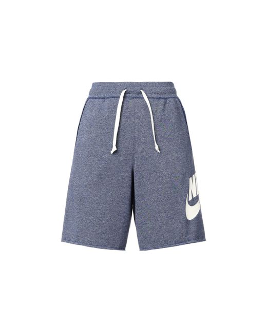 Nike Blue Sportswear Logo Printing Drawstring Casual Shorts for men