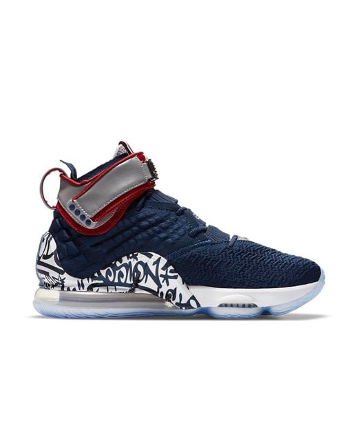 Nike Blue Lebron 17 'Lebron 4 Cold Graffiti' for men