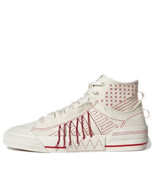 Adidas White Nizza Hi Dl 'Cream' for men